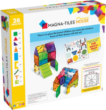 Magna-Tiles 28-Piece House Set, The Original, Award-Winning Magnetic Building Creativity and Educational, STEM Approved, Solid and Clear Colors