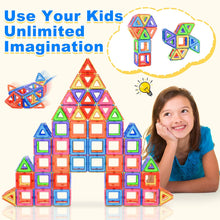 Lovchil Magnetic Building Blocks, 40pcs Magnetic Building Blocks Set, Magnetic Tiles for 3 4 5 6 7 8 Years Old Boys Girls Toddlers Kids, Preschool Learning Educational Construction Toys