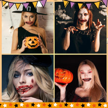 Amaxiu Halloween Prank Makeup Temporary Tattoo, 10PCS Large Size Halloween Mouth Tattoo Stickers Clown Horror Mouth Fake Tattoo Sticker Scary Big Mouth Face Tattoos Decals for Halloween Cosplay Party