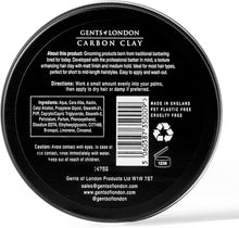 Hair Clay For Men, Matte Putty, Medium Hold Carbon Clay, Gents of London Texture Enhancing Mens Hair Clay, Authentic Styling Matt Clay Hair Wax  Grooming Products for Men, Hair Styling Clay 75g