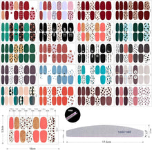 Kalolary 20 Sheets Nail Polish Sticker Full Wrap Nail Art Sticker, Leopard Print Self-Adhesive Nail Art Decal Strip Nail Decals with Nail File for Women Girls Kids DIY