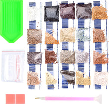 LJHOME 5D Diamond Paint Kits Full Drill, Elephant Crystal Rhinestone Diamond Embroidery Art Pictures, DIY Arts Craft Supply for Adults, Kids, Home, Wall Decor