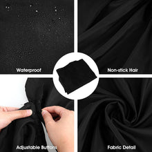 Lusofie Black Hair Cutting Cape Barber Cape with Adjustable Snap Closure Waterproof Hairdressing Cape for Hair Styling, Cuts, Colours 58 X 47'' / 146cm X 120cm