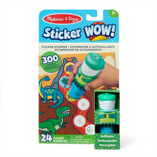 Melissa & Doug Sticker WOW! Sticker Stamper and 24-Page Activity Pad, 300 Stickers, Arts and Crafts Fidget Toy Collectible Character  Dinosaur - Creative Play Travel Toy for Girls and Boys 3+