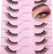 Half Lashes Natural Looking Cat Eye Lashes Accent Eyelashes Multi-layers Wispy Fluffy 3D Curly False Lashes Pack by Mavphnee