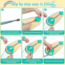 Friendship Bracelet Making kit,Arts and Crafts for Kids Ages 8-12,DIY Bracelet Making Kit with 20 Pre-Cut Threads,Birthday Gifts for Girl Ages 6 7 8 9 10 11 12 Year Old Kids Travel Activity Set