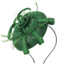 ABOOFAN Fascinators Hats Hair Clip Cocktail Tea Party Headwear Imitation Linen Flower Bow Headband For Girls Women