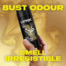 Lynx Gold Bodyspray pack of 6 48 hours of odour-busting zinc tech oud wood & fresh vanilla deodorant 150 ml