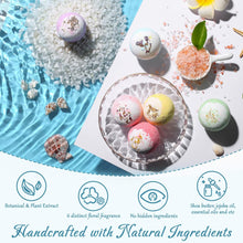 Leafre Handmade Bath Bombs - 12-Pack Natural Essential Oil Bath Bomb Set (70 g, 2.5 oz) - 6 Divine Floral Scents - Deluxe Spa Gift Set for Women and Men