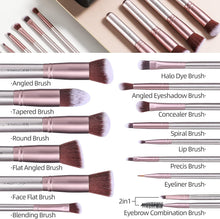 BS-MALL (Tm) Makeup Brushes Premium 14 Pcs Synthetic Foundation Powder Concealers Eye Shadows Silver Black Makeup Brush Sets (Ypurple)