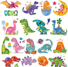 Leesgel Dinosaur Glitter Tattoos for Kids, 120 Styles Temporary Tattoos for Girls Boys Dinosaur Gifts Games Toys, Dinosaur Stickers, Fake Tattoos for Dinosaur Birthday Decorations Party Bag Fillers