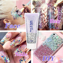 Dacitiery 3Pcs Body Glitter Gel, 50ml Mermaid Sequins Sparkling Liquid Eyeshadow Sequins Glitter for Face Body Eye Hair Nail DIY Art Festival Party Makeup Decoration