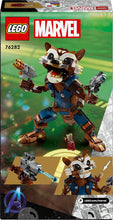 LEGO Marvel Rocket & Baby Groot, Guardians of the Galaxy Buildable Toy, Raccoon Action Figure for Kids, Boys and Girls, Posable Super-Hero Gifts 76282