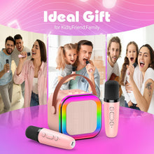 Dislocati Karaoke Machine 2 Microphones, Birthday Gifts for Girls Toys Age 3-15 Year Old Girls Gifts Kids Microphone Toys for 3-12 Year Old Girls Birthday Presents Christmas Xmas Gifts for Kids Toys