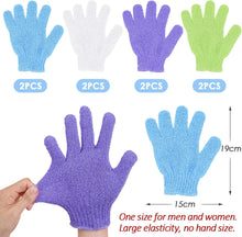 iTGOOS 8 Pieces Exfoliating Wash Gloves Dual Texture Bath Gloves for Shower Body Scrub Exfoliating Mitt for Shower Spa Massage Dead Skin Cell Remover