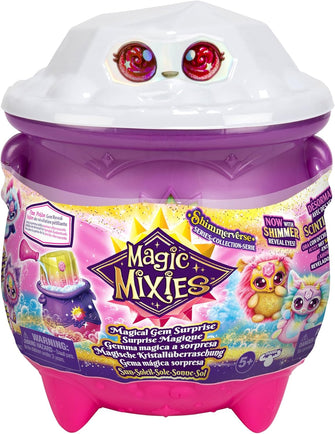 Magic Mixies Magical Gem Surprise Cauldron, With New Shimmer Eyes! Reveal an Mixie Plushie from the Fizzing Cauldron and Discover 4 Magical Solar Gem Surprises!