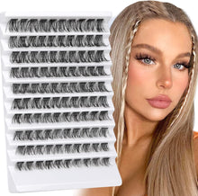 Individual Lashes, 100pcs Cluster Lashes Russian D Curl Eyelash Extension DIY Eyelashes Natural Wispy at Home by Goddvenus