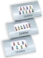 Globliss 6 Packs Combo Long n Small Third eye Indian Bindis Forehead Sticker Colorful bindis tattoos