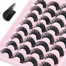 JIMIRE Russian Strip Volume Eyelashes DD Curl Fluffy False Eyelashes Look Like Lash Extensions Natural Lashes 16 Pairs Pack