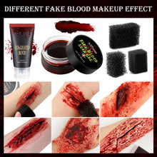 Halloween Make UP Set SFX Zombie Vampire Clown Makeup, Afflano Joker Skeleton Costume Fantasy Party Stage Special Effects SFX Makeup Set, Face Body Paint Wound Scar Wax Fake Blood Spatula Tool 9 Kit