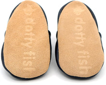 Dotty Fish Soft Leather Baby Shoes. Toddler Shoes. Non Slip Suede Soles. Girls Shoes with Flowers, Stars, Hearts. 0-6 Months - 4-5 Years