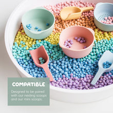 Inspire My Play - 3 x Silicone Nesting Bowls and Sieve - Perfect Accessories for Sensory PlayTray - Tuff Tray Accessories - Early Development & Activity Toys - Montessori Learning Toys