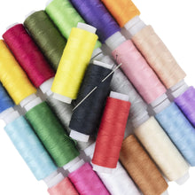 Jazooli Sewing Thread for Sewing Machine (Thread Set of 24 Colours), Pure Cotton Thread for Sewing (Cotton Reels Spools - 180m Each), for Machine/Hand Sewing