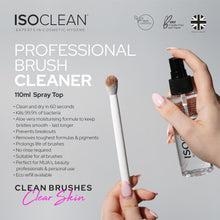 ISOCLEAN Makeup Brush Cleaner Liquid Spray Top Solution - Vegan, Cruelty-Free, Fast Drying, Easy to Use - Works in 60 seconds (110ml)