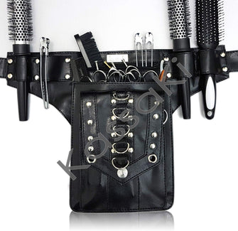 Kassaki Hairdressing Tool belt Scissor Holster Pouch Bag in Black