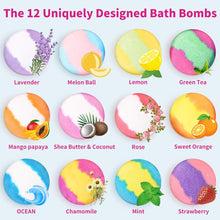 Maylawn Bath Bombs Gift Set, 12-Pieces Handmade Fizzy Bubble Bath Bombs, Lavender, Vegan & Cruelty Free, Perfect for Bubble and Spa Bath, Birthday Mothers Day Gifts Idea for Her/Him, Wife, Girlfriend