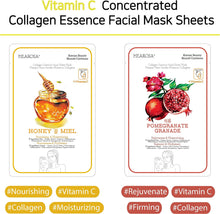 MEAROSA Vitamin C Collagen Firming Facial Sheet Mask Korean Skin Care Hydrating & Nourishing Premium Quality Natural ingredients Essence Sensitive skin(8 Variety pack 25ml)