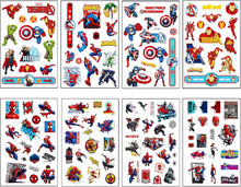 8 Sheet Spiderman Tattoos for Kids,Super Hero Avengers Temporary Tattoos Stickers for Boys,Fake Tattoos Spiderman Stickers for Children's Stick on Tattoos SuperHero Theme Birthday Party Bag Filler