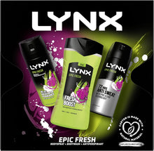 LYNX Epic Fresh Trio bodywash, body spray & anti-perspirant, 3 piece Gift Set him, perfect for his daily routine