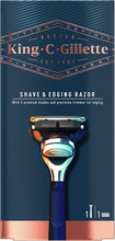 King C. Gillette Shave and Edging Razor for Men + 5 Premium Blades with Precision Trimmer, Gift Set Ideas for Him/Dad