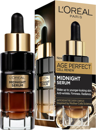 L'Oreal Paris Midnight Serum Cell Renew, Age Perfect Anti-Oxidant Recovery Complex Night Serum For Anti- Wrinkle, Firmness And Radiance, 30ml