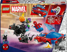 LEGO Marvel Spider-Man Race Car & Venom Green Goblin, Super Hero Building Toys for Boys & Girls Featuring a Spidey Minifigure, plus a Buildable Toy Vehicle and Web-Shooters, Gifts for Kids 76279