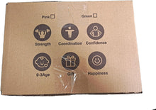 HappyGoLucky Baby Balance Bike 1 2 Year Old, 4 Wheels Lighting Ride On Toys for 1 2 Year Old Girls Gifts, Toddler Toys 1 2 Year Old Girl Toys Age 1-2, Baby Toys 10-36 Months Old Tricycles