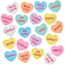 Baker Ross FX943 Candy Heart Foam Stickers - Pack of 150, Valentines Day Stickers for Crafts