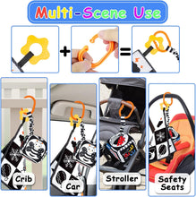 KUANGO 3 Pcs Black and White High Contrast Baby Toys 0-3 Months for Newborn, Montessori Toys for Babies Sensory Soft Book for Early Education, Infant Tummy Time Toys 0 6 9 Months Baby Gifts