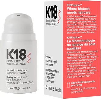 K18 Leave-In Repair Hair Mask, 15ml