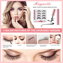 Magnetic Eyelashes,Magnetic Eyeliner and Lashes Kit have Soft Reusable Waterproof Long Lasting 4 Pairs of 3D Magnetic Eyelashes Natural Look No Glue, 1