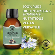 Natural Planet Black Seed Oil 100ml Cold Pressed High Strength Thymoquinone Nigella Sativa. Kalonji Non-GMO Cruelty Free