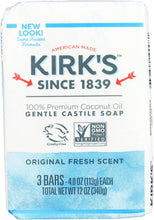 Kirk's Natural Castile Soap Original - 4 oz Each, 3 ct