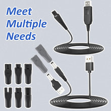 PChero 15V Philip HQ8505 Shaver Charging Cable Replacement + 5V USB to 55  21cm Charger Cable Adapter with 6 connectors for Razor Hair Clipper Beard Trimmer Beaty Instruments