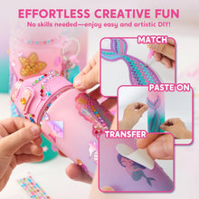 Klever Kits Kids Water Bottle Decoration,Arts and Craft Kits for Kids,Decorate Your Own Water Bottle Kit for Girls Age 6 7 8 9 10 11 12,Mermaid Diamond Painting Crafts,Girls Birthday Presents