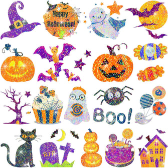 Leesgel Halloween Glitter Tattoos for Kids, 280pcs Temporary Tattoo Stickers for Halloween Costumes Decorations Make Up Toys, Party Bag Fillers for Boys Girls Halloween Gifts Games Treats Activities