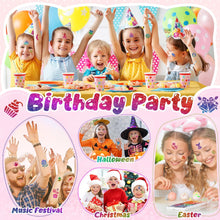 Glitter Tattoos Kit, Temporary Tattoos Set for Kids, 30 Colours Glitter,139 Stencils, 4 Sheets Tattoos Sticks, 5 Brushes, Body Make-up & Nail Art kits, Gift Birthday Party for Girls Boys Teenager