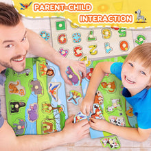 lenbest 3 Piecce Wooden Jigsaw Puzzles for Kids - Toys for 2 3 Year Old Boys Girls - Montessori Toys for 1 Year Old - Educational Toys for Toddlers - Learning Toys