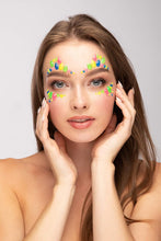 Glow in the Dark Face Jewels by Moon Glow - Festival Face Body Gems, Crystal Make up Eye Glitter Stickers, Temporary Tattoo Jewels (Glow Girl)