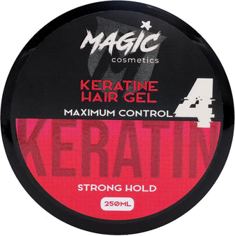 Magic Cosmeics Hair Styling Gel  Maximum Edge Control  Strong & All Day Hold  Keratine Hair Gel For Men & Woman  Afro Hair Styling  250ml